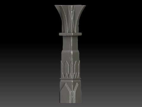 Stylized pillar 3D Model