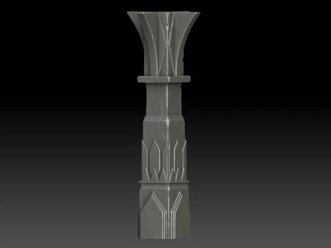 Stylized pillar 3D Model