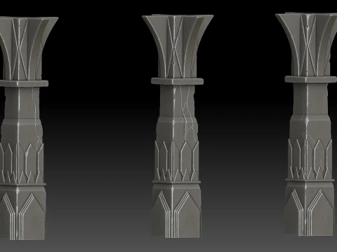 Stylized pillar 3D Model