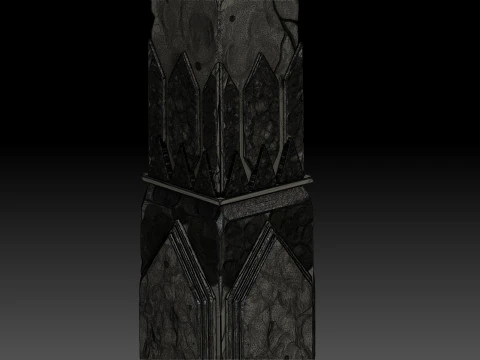 Stylized pillar 3D Model