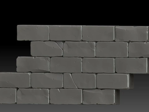 Stylized bricks 3D Model