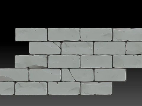 Stylized bricks 3D Model