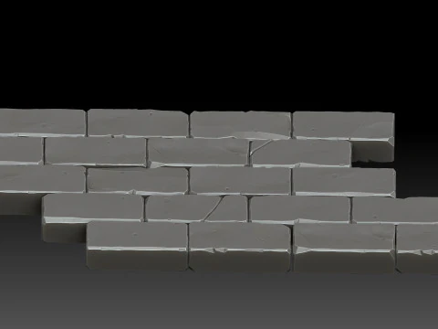 Stylized bricks 3D Model