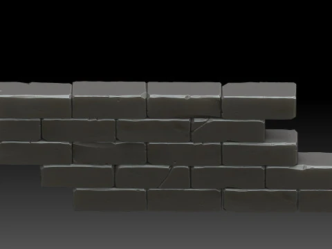 Stylized bricks 3D Model