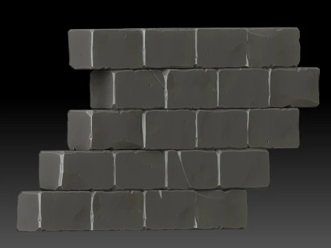 Stylized bricks 3D Model