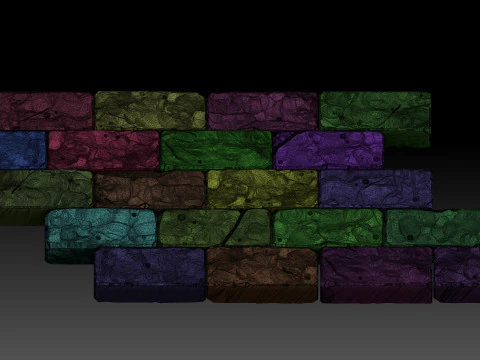 Stylized bricks 3D Model
