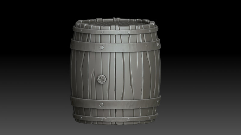 Stylized barrel 3D मॉडल .c4d .max .obj .3ds .fbx .stl .blend 