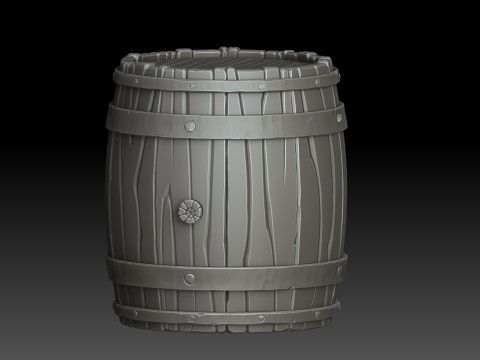 Stylized barrel Model 3D