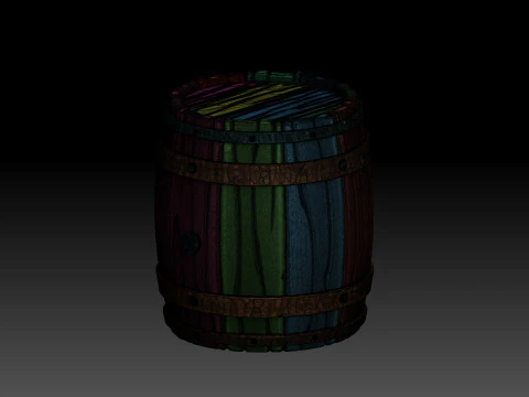 Stylized barrel 3D Model