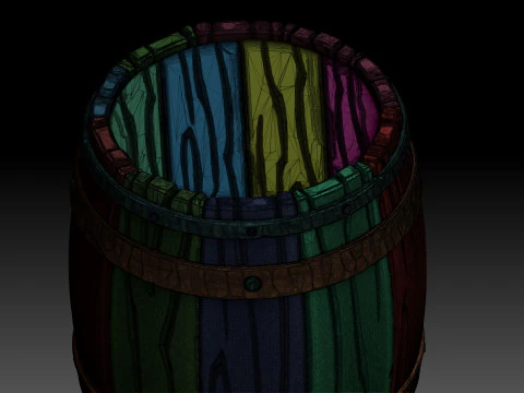 Stylized barrel 3D Model