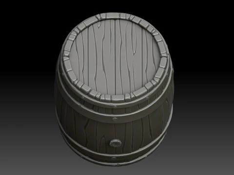 Stylized barrel 3D Model