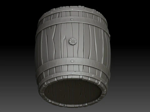 Stylized barrel 3D Model