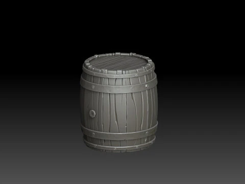 Stylized barrel 3D Model