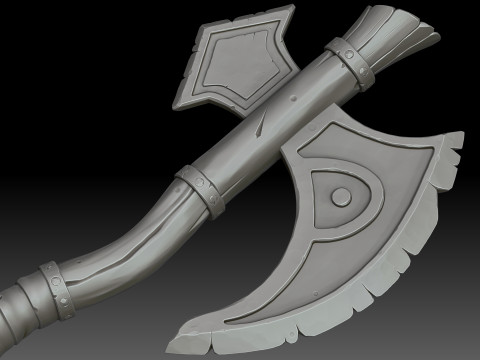 Stylized battle axe Modelo 3D