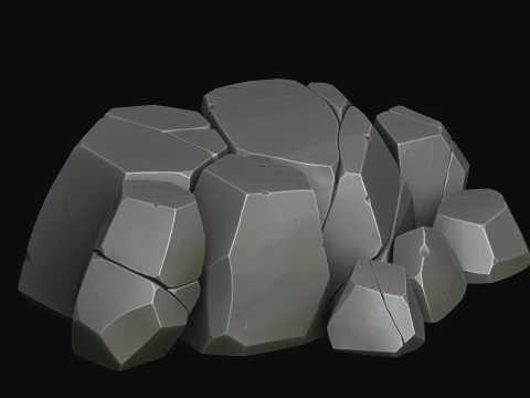 Stilize kayalar 3D Model