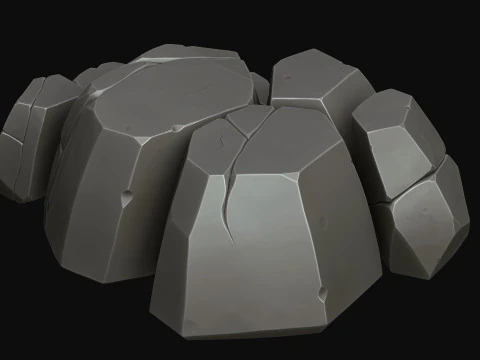 Stilize kayalar 3D Model