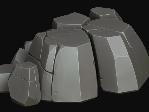 Stilize kayalar 3D Model