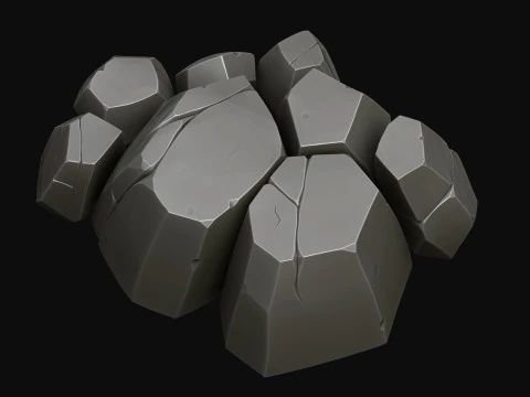 Stilize kayalar 3D Model