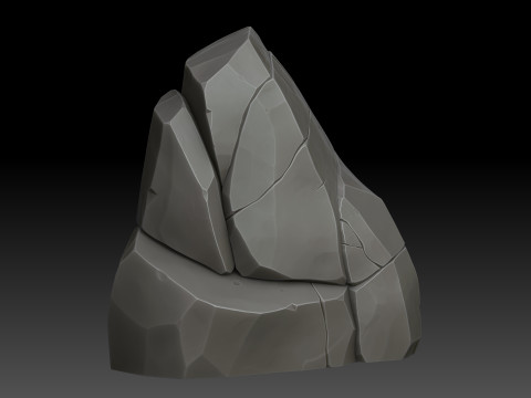 Stylized rock Modelo 3D