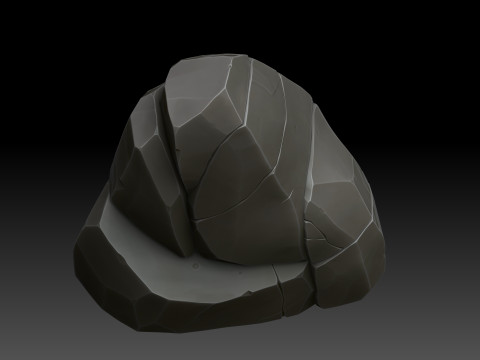 Stylized rock Modelo 3D