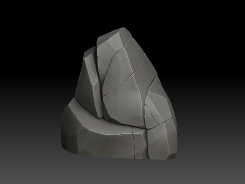 Stylized rock Modelo 3D