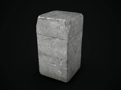 Eski beton blok 3D Model