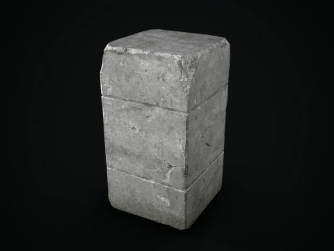 Eski beton blok 3D Model
