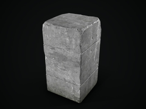 Alter Betonblock 3D Modell