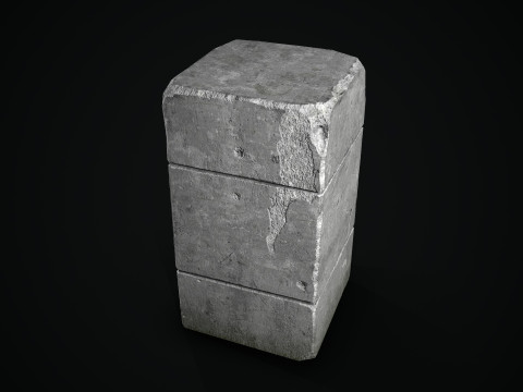 Alter Betonblock 3D Modell