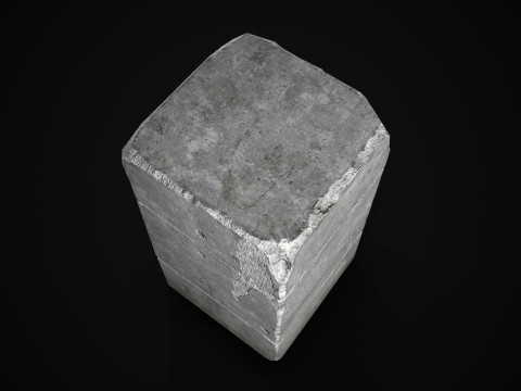Alter Betonblock 3D Modell