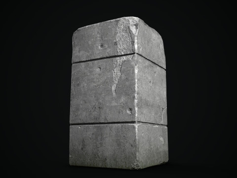 Alter Betonblock 3D Modell