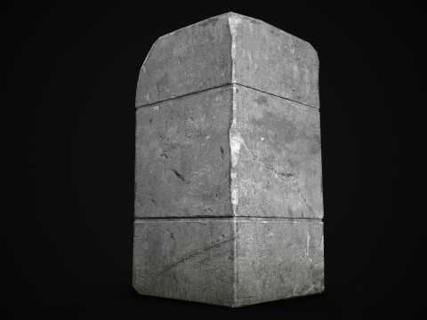 Alter Betonblock 3D Modell