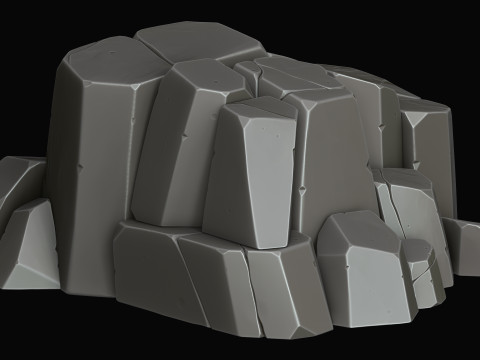 Stylized rocks 3D Model