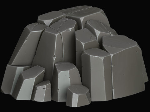 Stylized rocks 3D Model