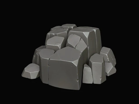 Stylized pack Mine 3D Model