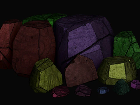 Stylized pack Mine 3D Model