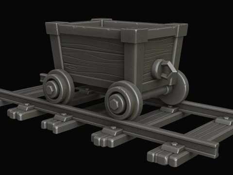 Stylized pack Mine 3D Model