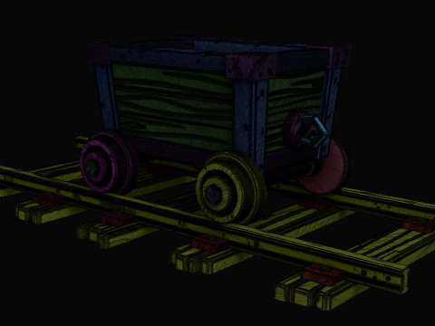 Stylized pack Mine 3D Model