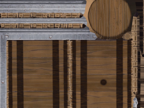 Gestileerde mijn 3D Model