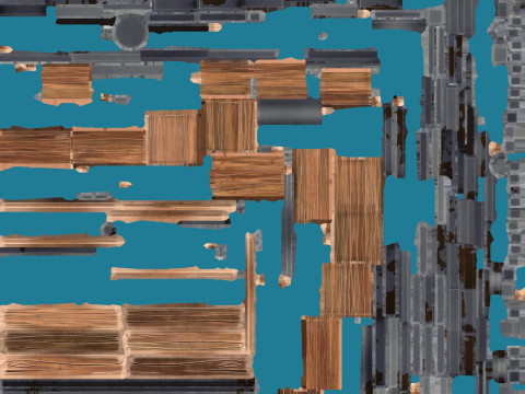 Gestileerde mijn 3D Model