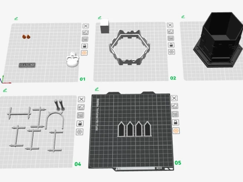 Castle of Deadline Gothic Pencil Holder Desk Organizer 3D print model 3D Print Model