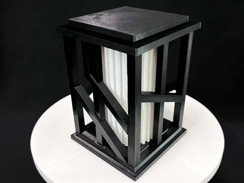 Modern Geometric LanternDesk Lamp 3D प्रिंट मॉडल