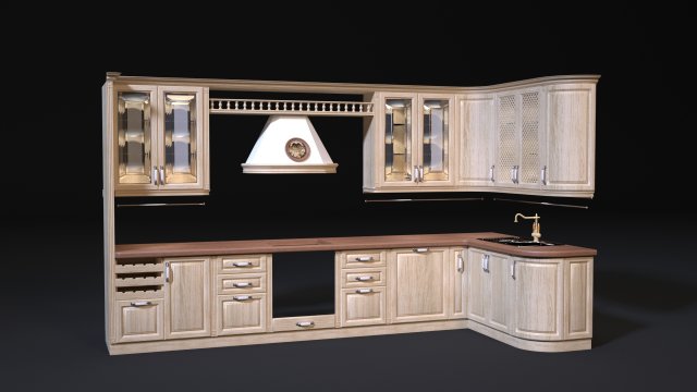 classic kitchen 3D Model .c4d .max .obj .3ds .fbx .stl .blend 