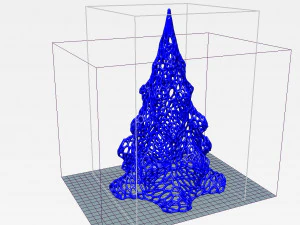 christmas tree voronoy 3D Print Model