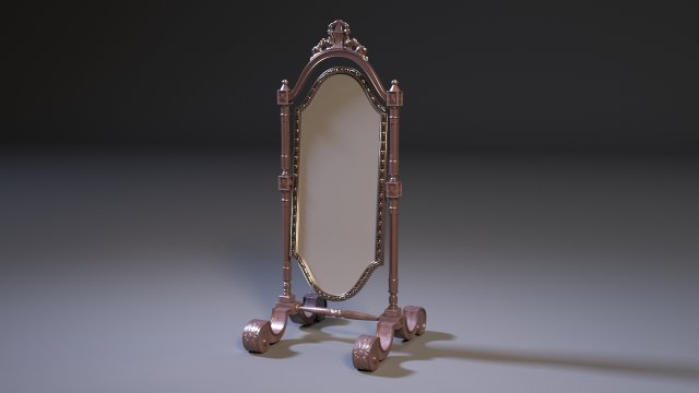 gothic mirror 3D Model .c4d .max .obj .3ds .fbx .stl .blend 