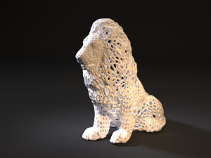 lion king voronoi 3D Print Model