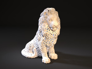 lion king voronoi 3D Baskı Modeli