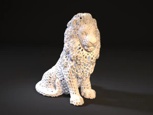 lion king voronoi 3D Print Model