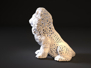 lion king voronoi 3D Baskı Modeli