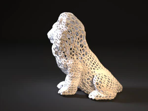 lion king voronoi 3D Print Model